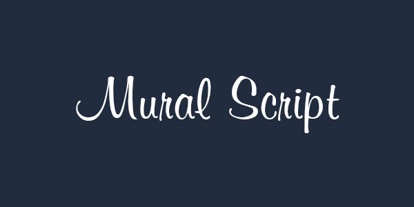 Mural Script free font