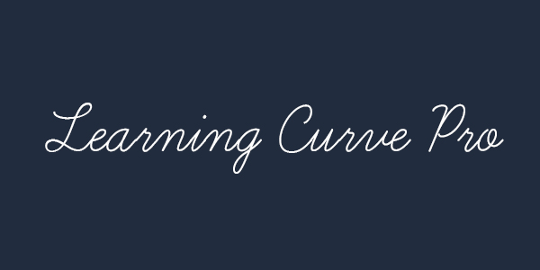 Learning Curve Pro free font