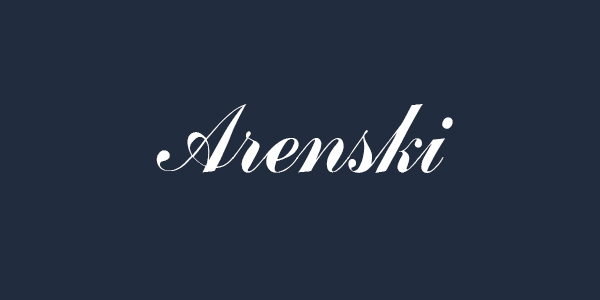 arenski free font