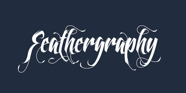 Feathergraphy free font