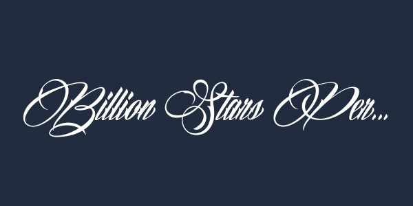 Billion Stars Free font