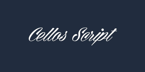 Cellos Script Free Font