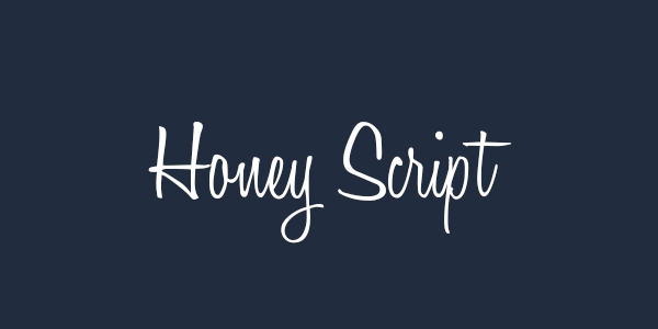 honey script free font 