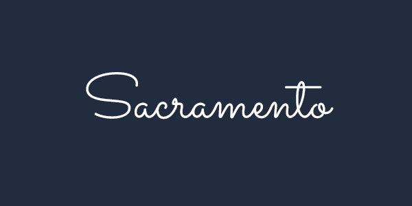 Sacramento free font