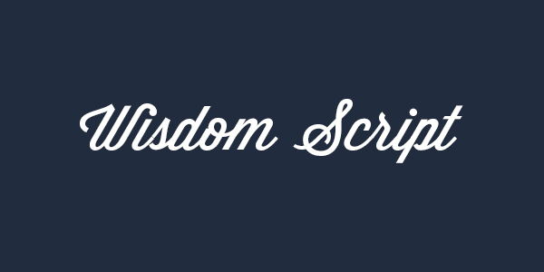 Wisdom Script free font