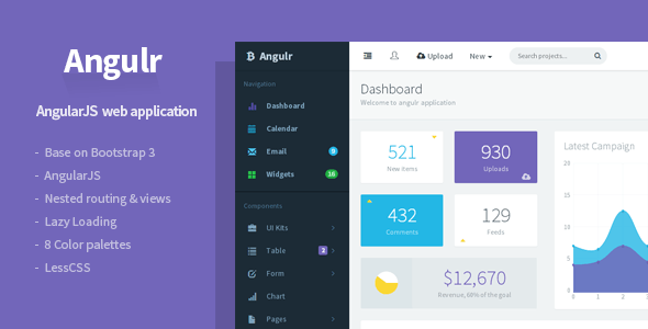 Angulr Admin Panel Template