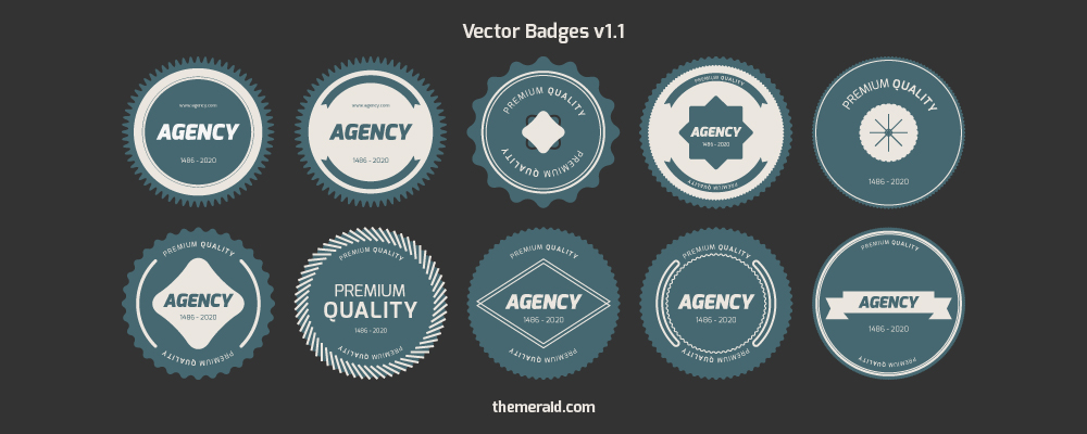 Flat free Vector Badges V1.1