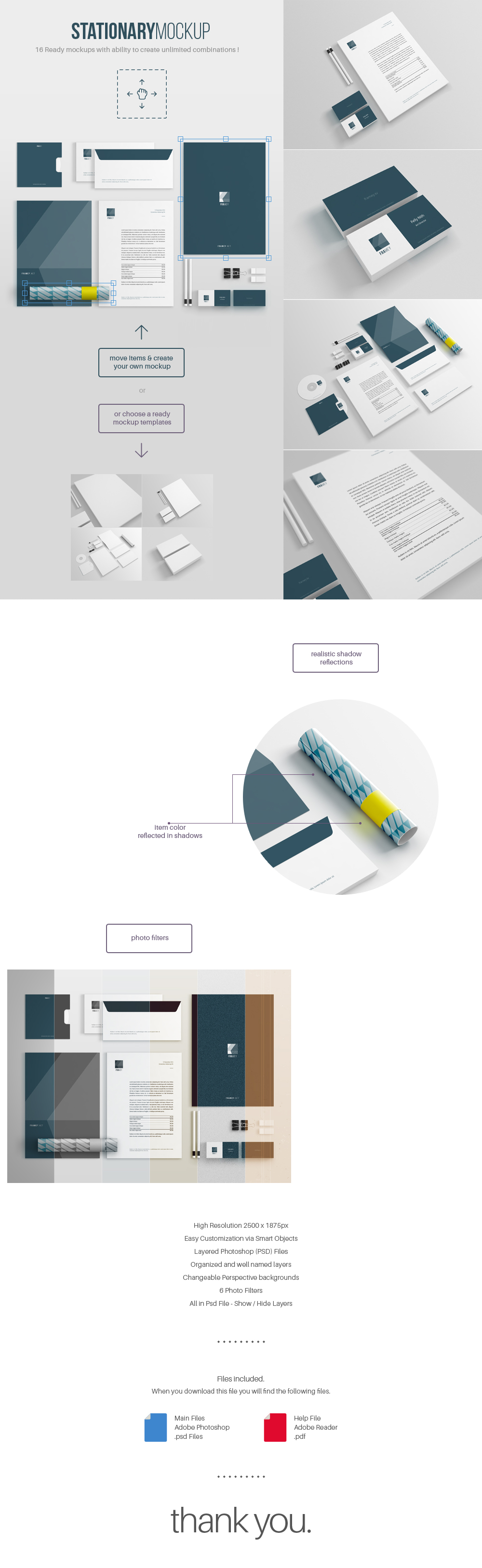 Free stationery Mockup Template