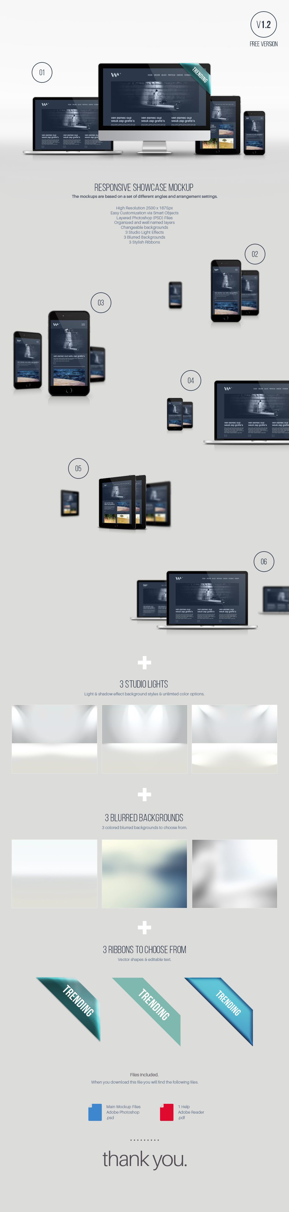 Responsive Showcase Mockup Psd