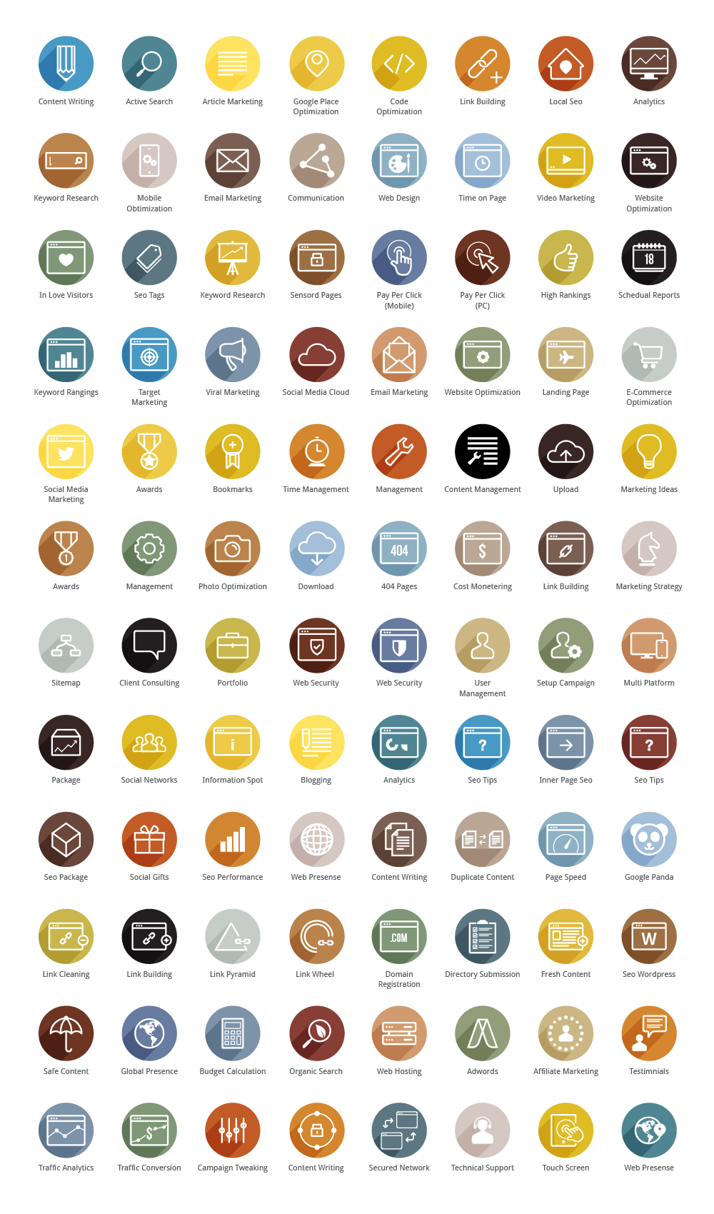 Seo Colored Icons