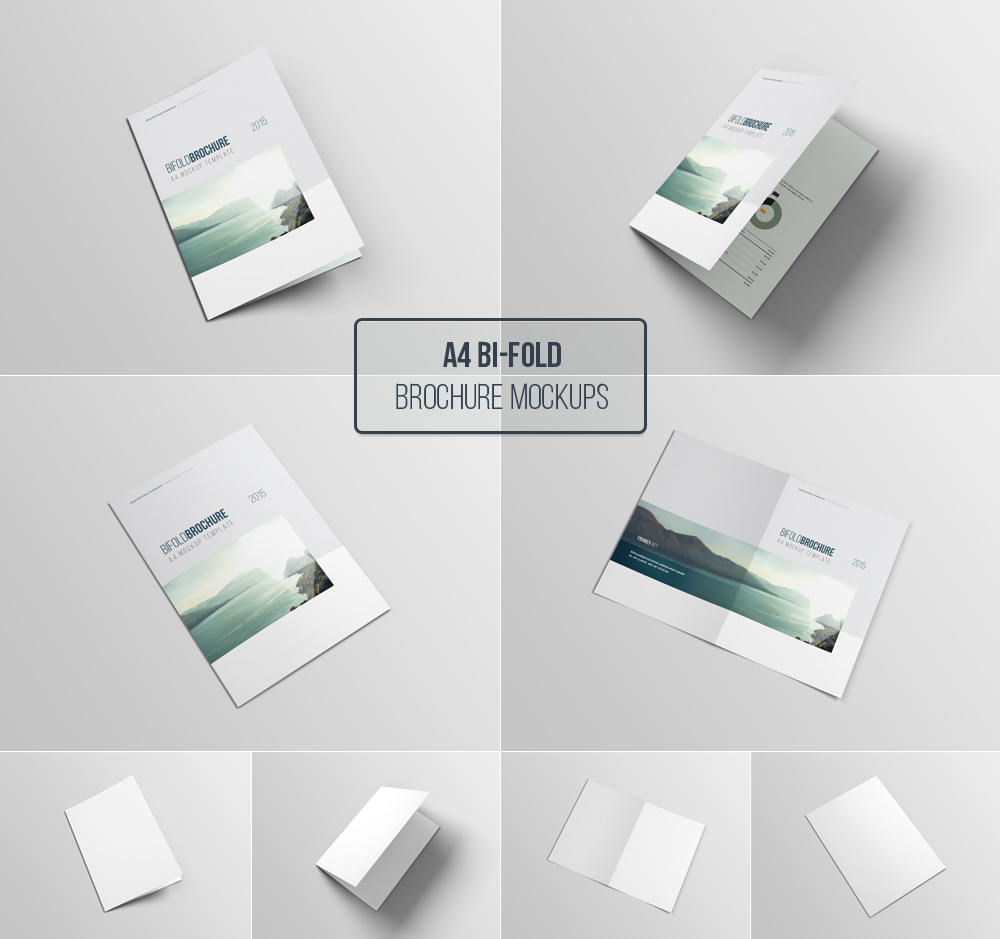 Download A4 Bifold Brochure Mockup