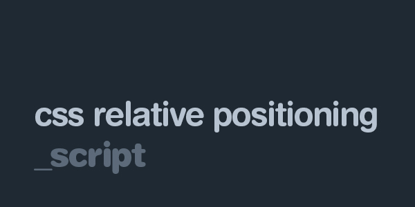 css relative positioning