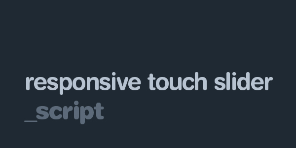 Responsive Touch Slider