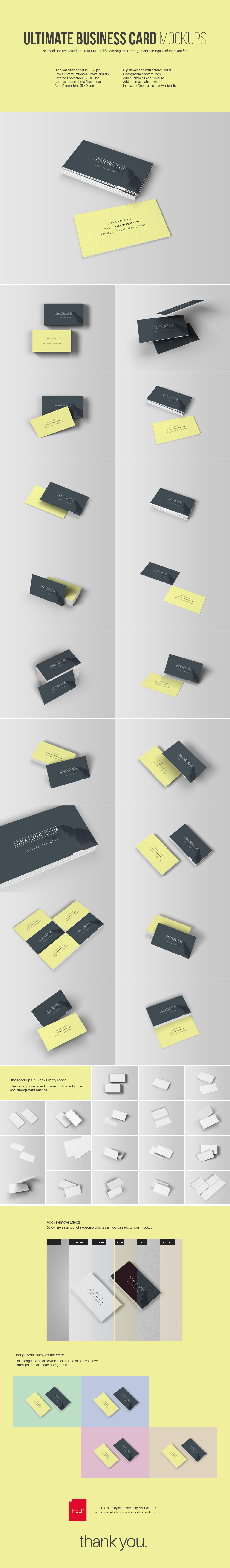 Free Business Card Mockup