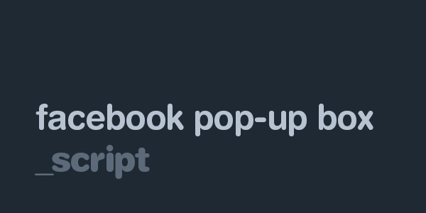 facebook popup box