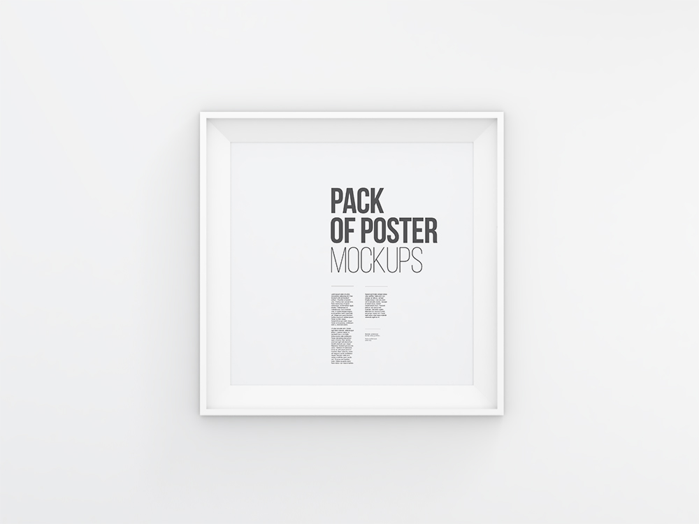 Square Poster Frame Mockup