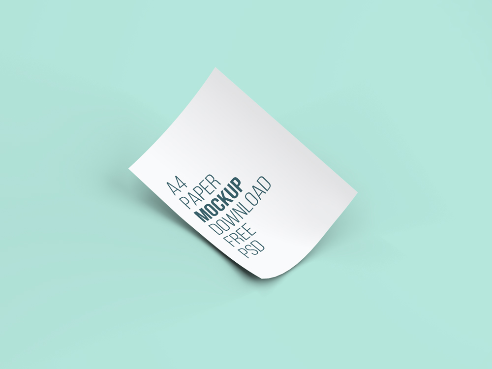 A4 paper mock-up psd