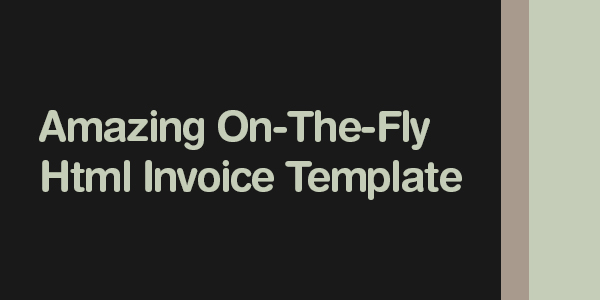 html invoice template