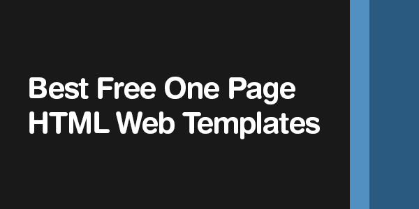 one page website templates free