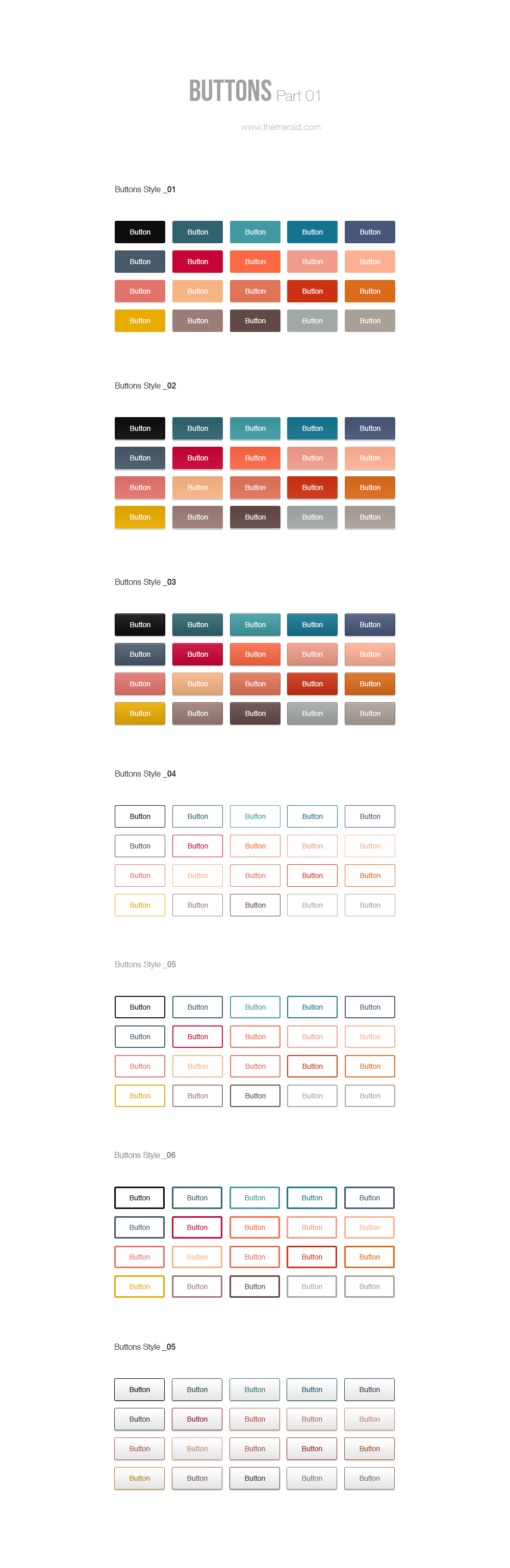 Colored Psd Buttons