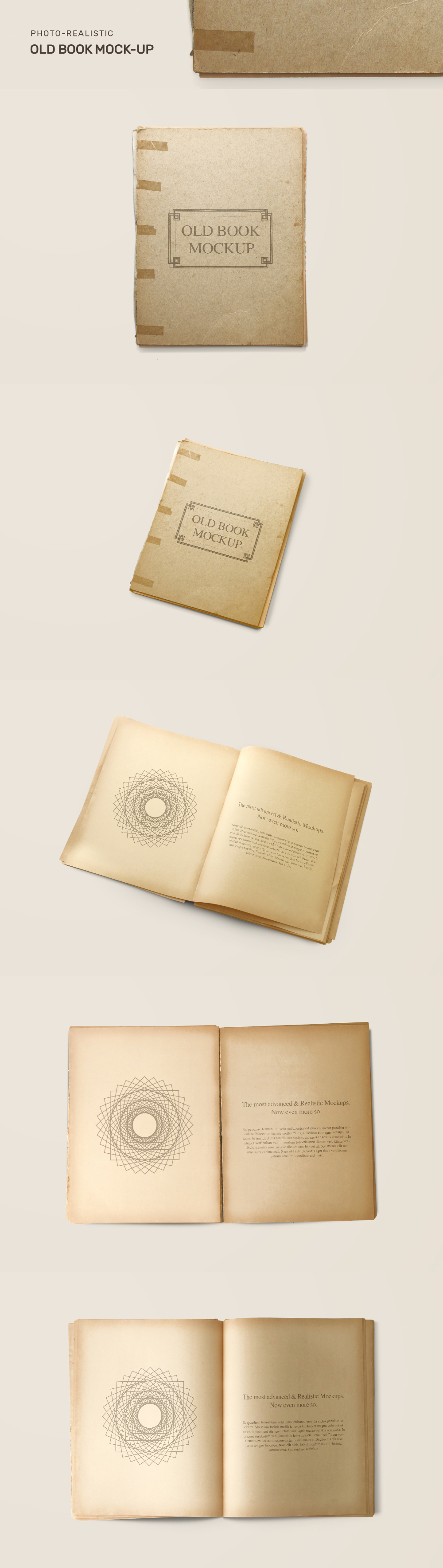 Old Book Mockup